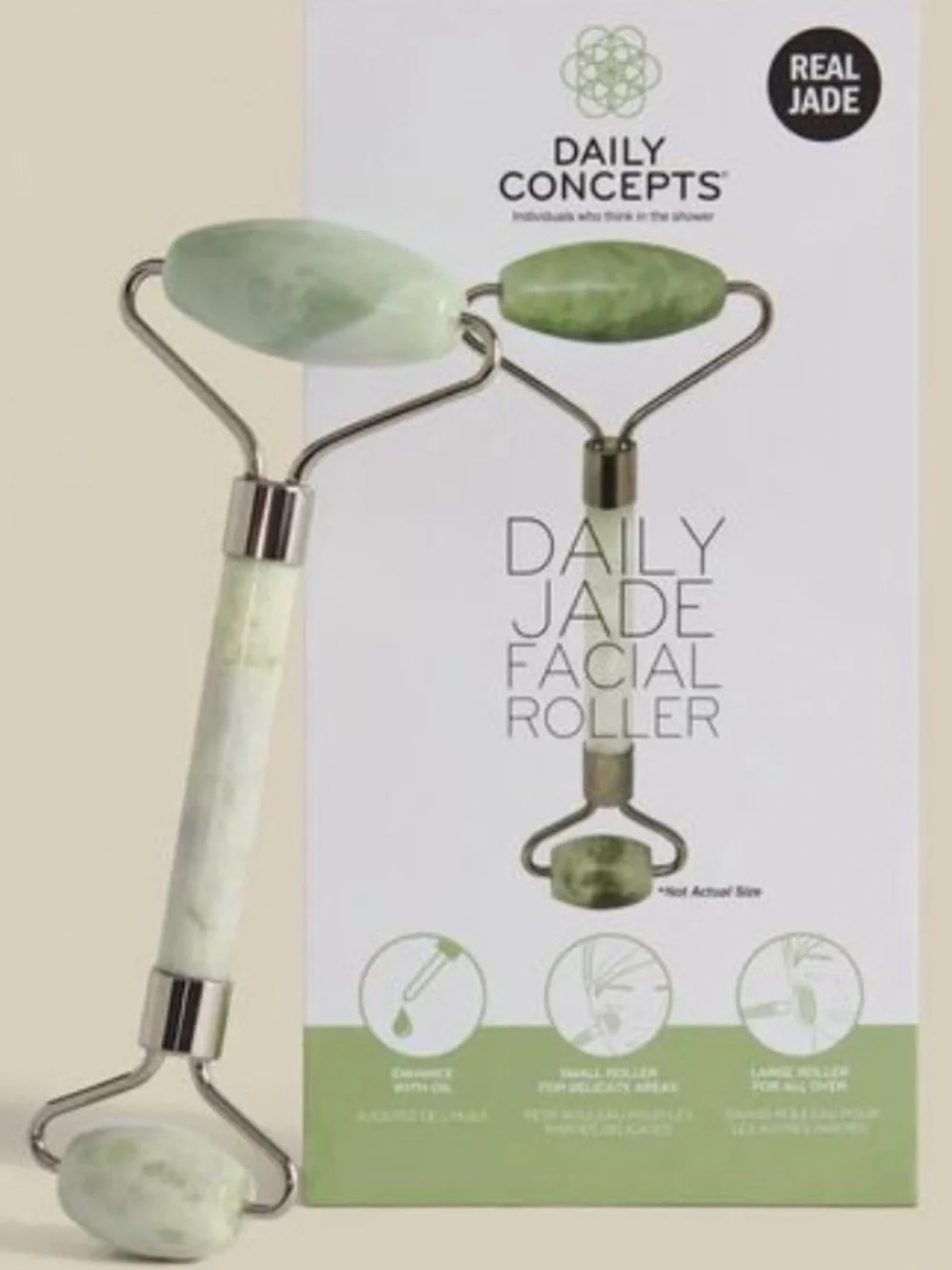 Baimei IcyMe & Daily Concepts Jade & Rose Quartz Rollers and Gua Sha Facial Tool